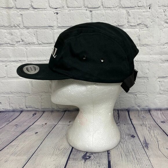 Grail Baseball Hat Army Cap Style Men Five Panel Strap Back Embroidered Black - Picture 2 of 9